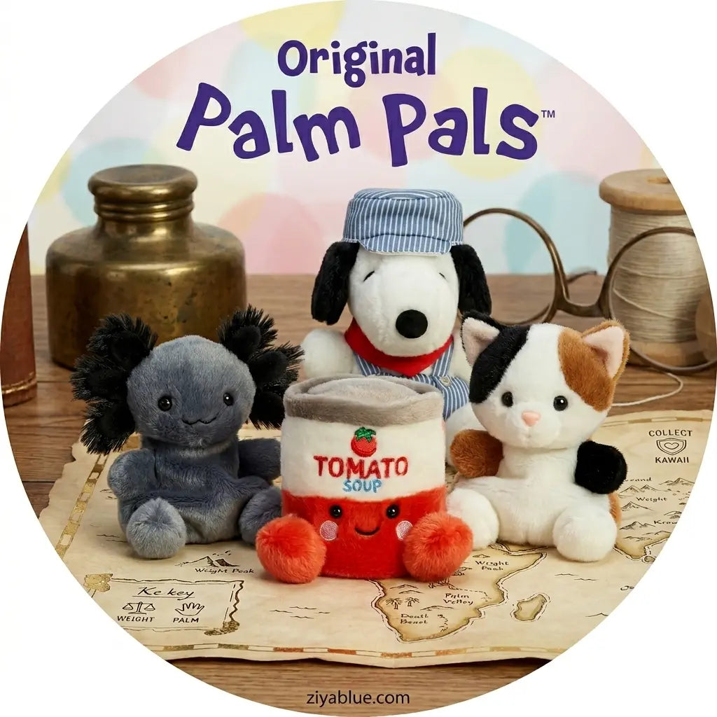 Palm-Pals-Plushies-Cute-Pocket-Sized-Mini-Toys Ziya Blue