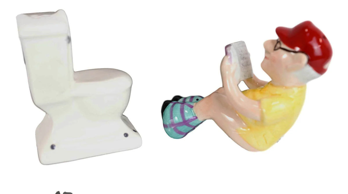 Grandpa & Toilet Salt and Pepper Shakers | Funny Gag Gift