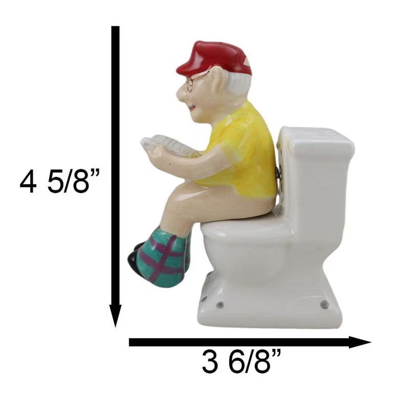 Grandpa & Toilet Salt and Pepper Shakers | Funny Gag Gift