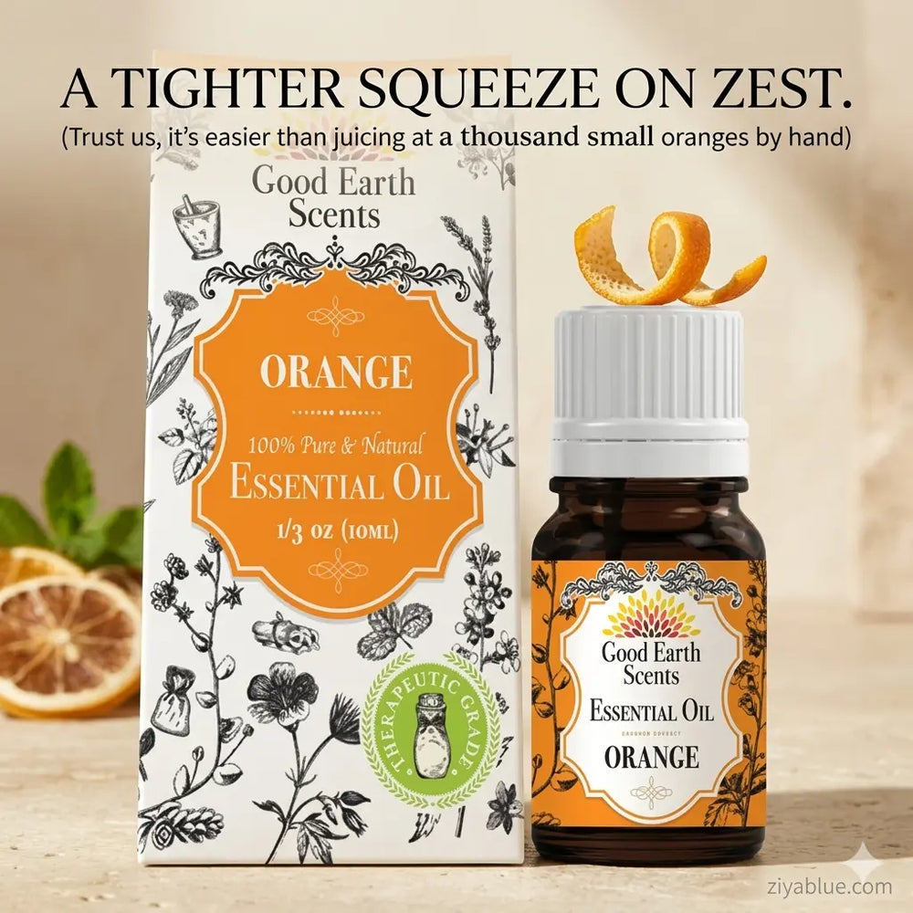 100% Natural Orange Essential Oil (10 ml)  Ziya Blue