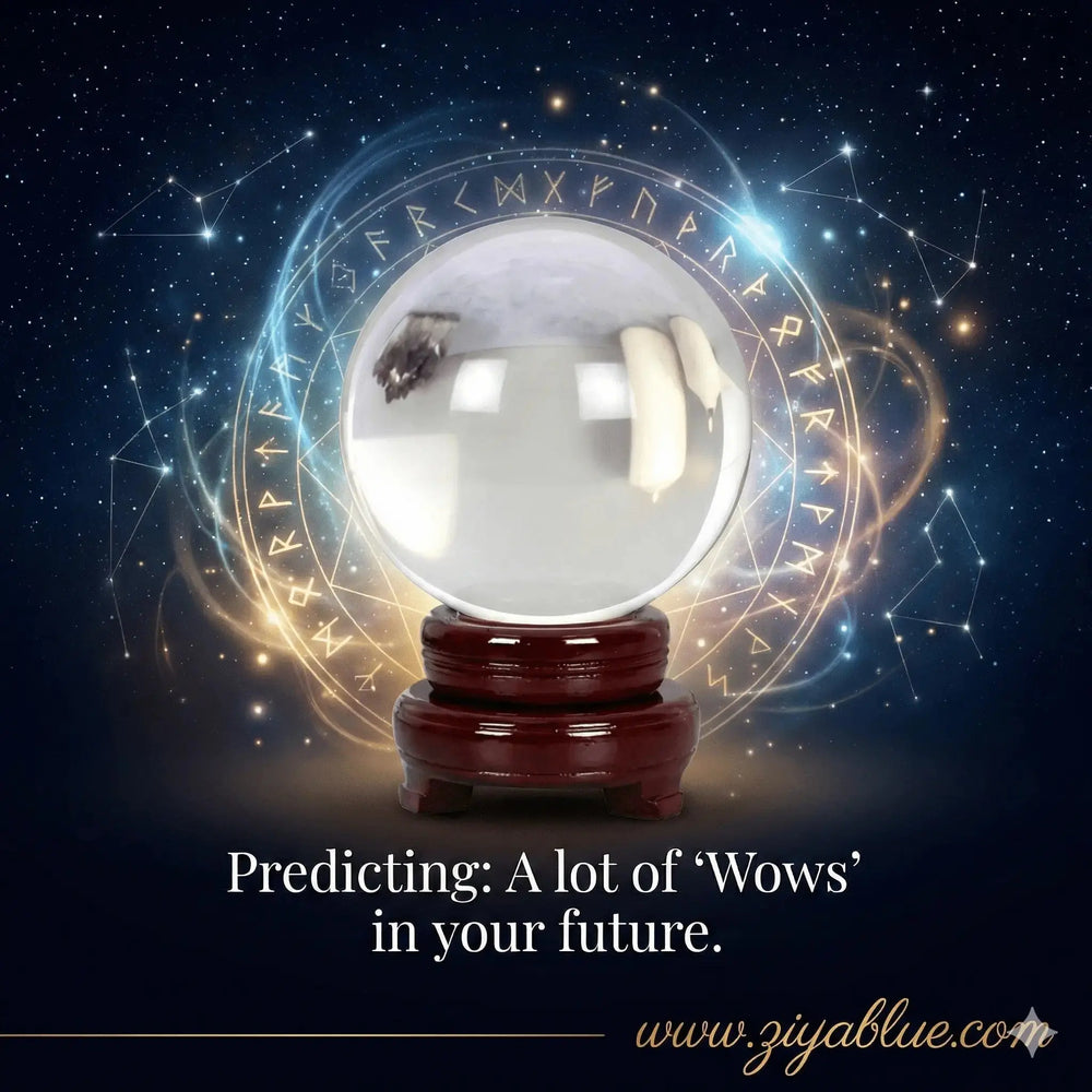 13cm Crystal Ball & Wooden Stand – The "I Knew You’d Buy This" Divination Tool Something Different Ziya Blue