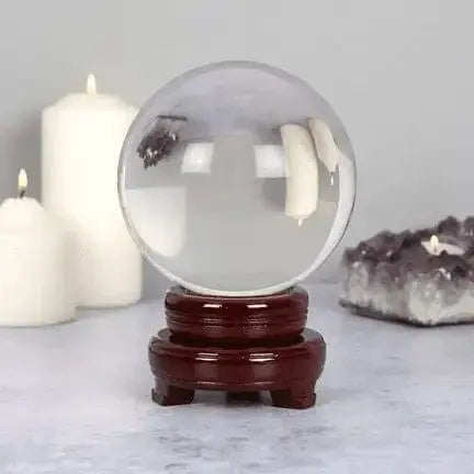 13cm Crystal Ball & Wooden Stand – The "I Knew You’d Buy This" Divination Tool Something Different Ziya Blue