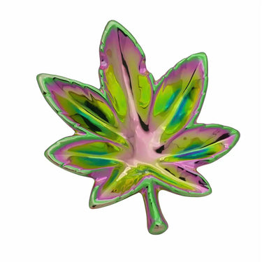 Iridescent Leaf Trinket Dish