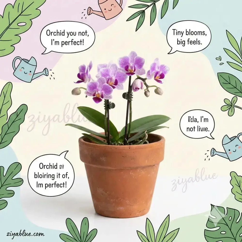 2.5" Mini Phalaenopsis Orchid | Potted in Classic Clay | Petite Moth Orchid Northland Floral Ziya Blue