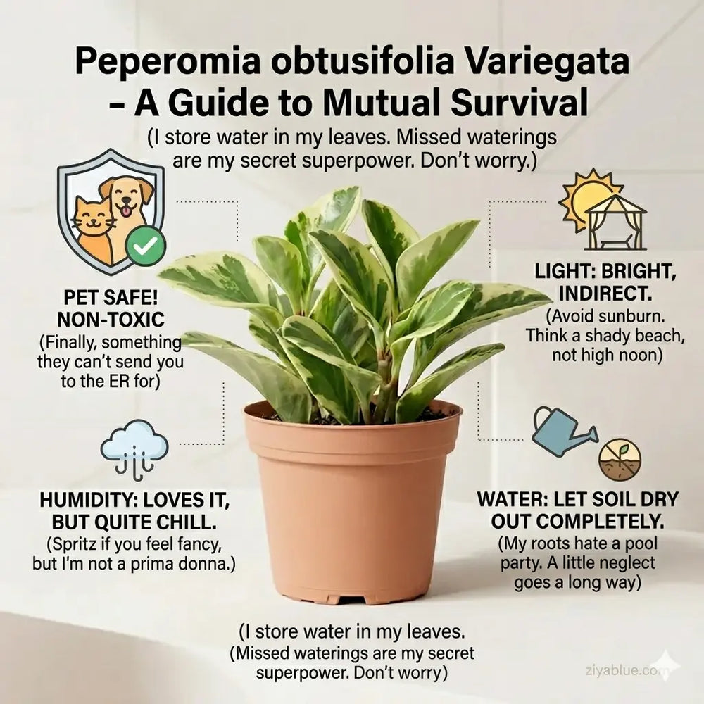 2.5" Peperomia Marble Obtusifolia  Ziya Blue