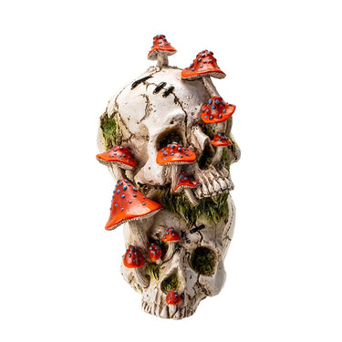 Mushroom Skull Figurine | Gothic & Cottagecore Decor