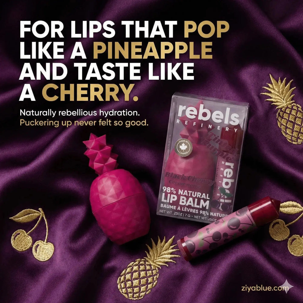 2PK Tinted Pineapple Lip Balm Rebels Refinery Ziya Blue