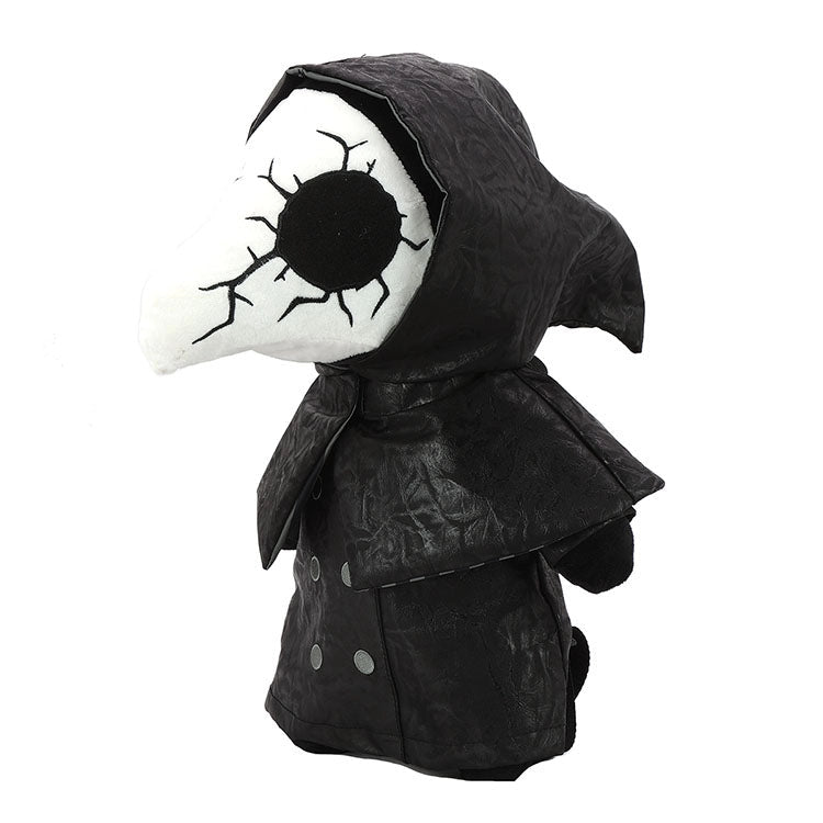 Cracked Eyes Plague Doctor Plush Backpack | Gothic Bags