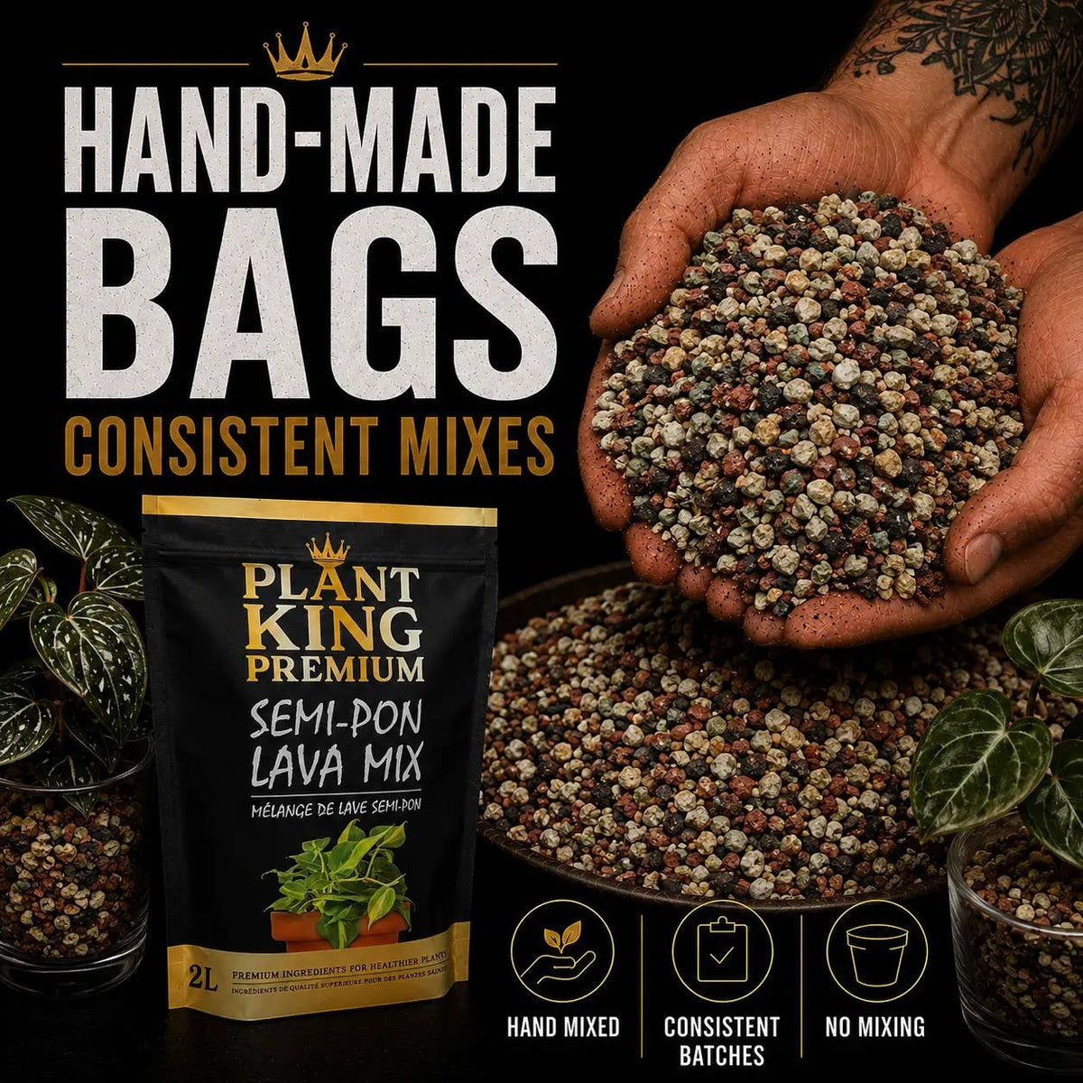 Premium Semi-PON Potting Soilless Mix | 2L