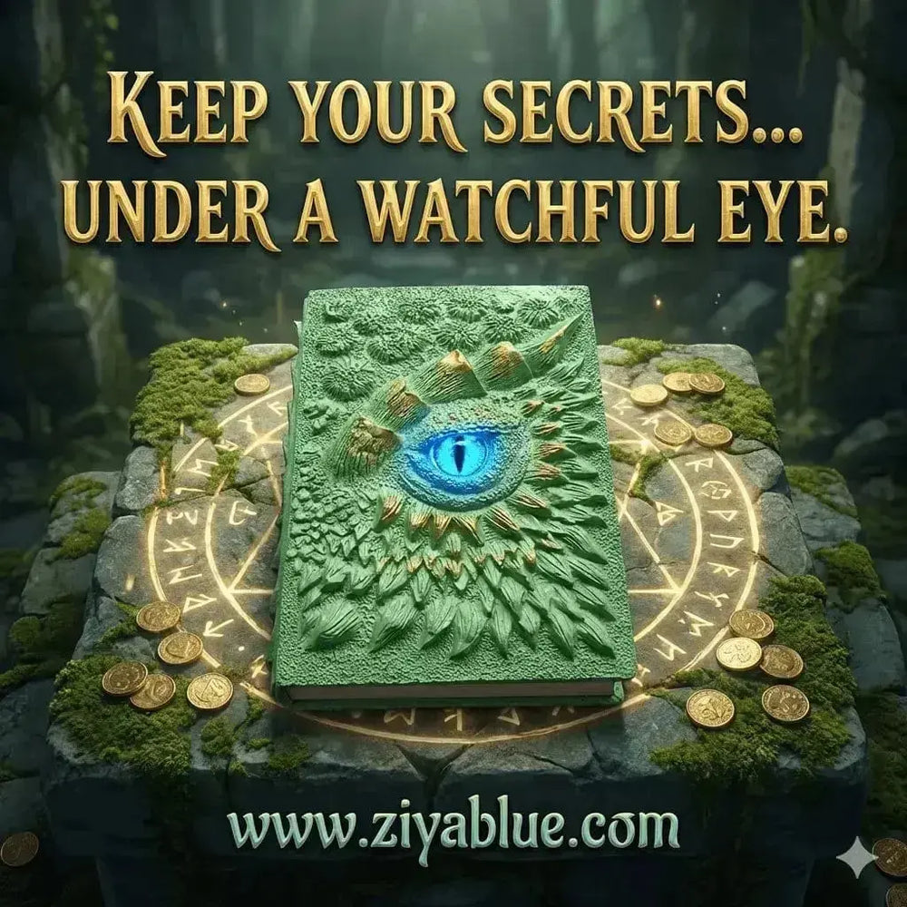 3D Embossed Dragon Eye Notebook: Epic Fantasy Journal Ziya Blue Ziya Blue