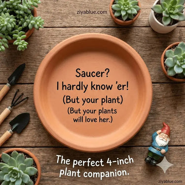 4.25 Inch Terracotta Saucer | The Furniture Insurance Policy Maeve Toys Ziya Blue