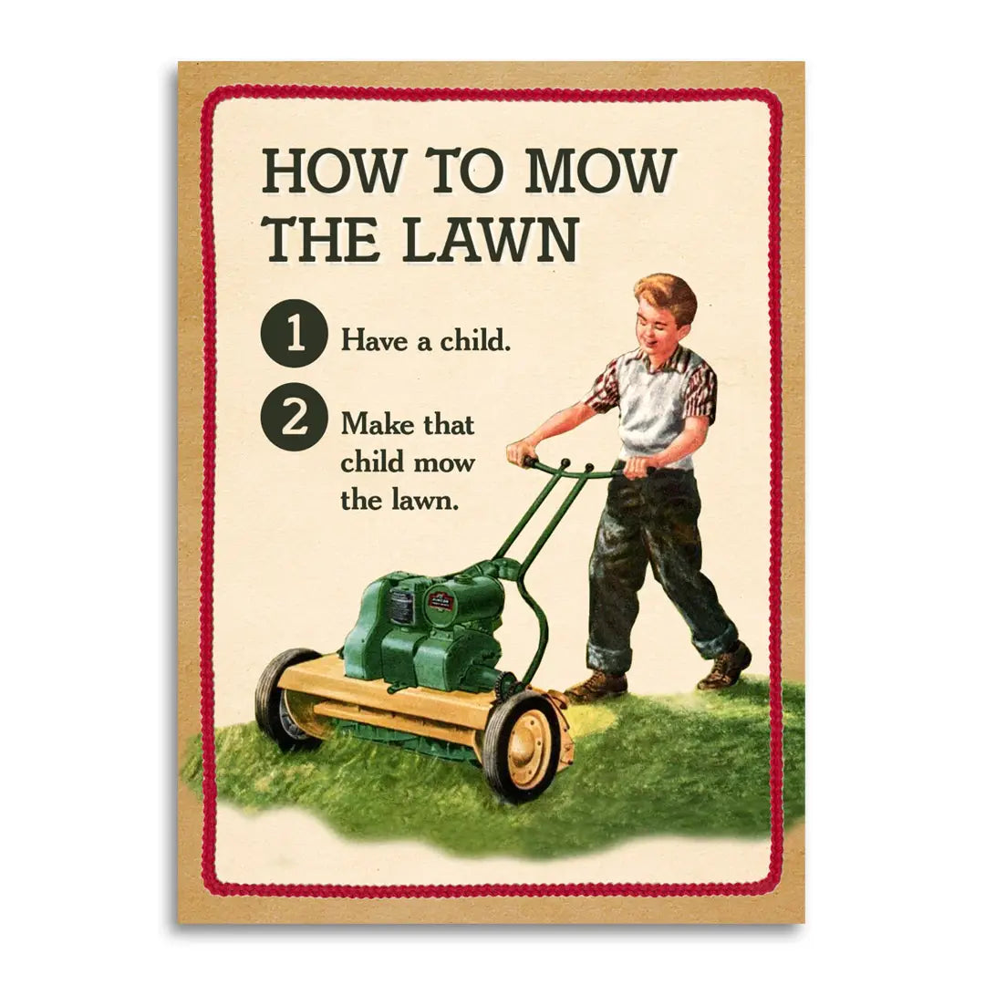 How To Mow the Lawn - Funny Father's Day Card
