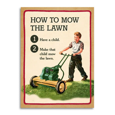 How To Mow the Lawn - Funny Father's Day Card