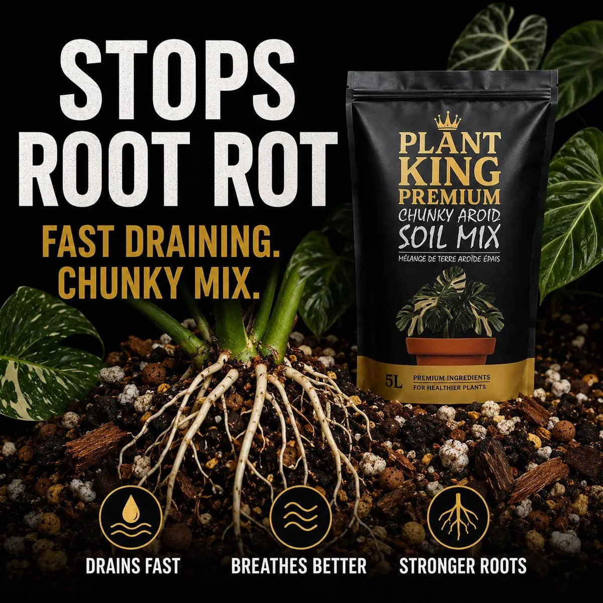 Chunky Aroid Potting Soil Mix | 5L