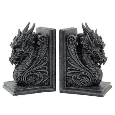 Dragon Head Bookends | Epic Fantasy Library Decor
