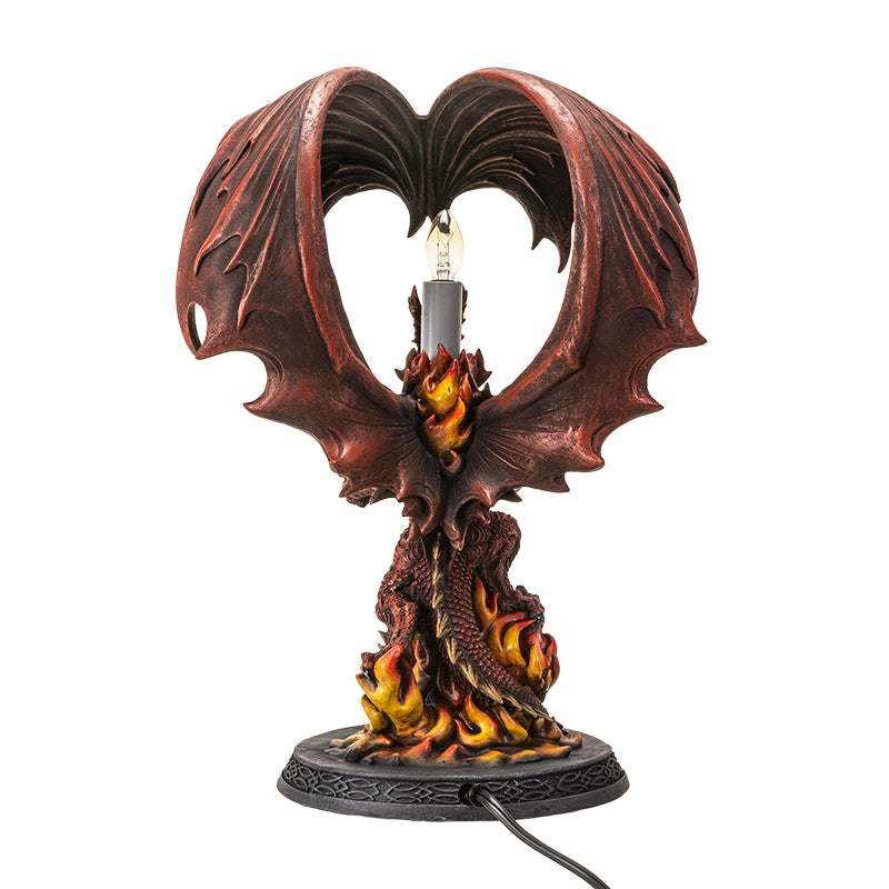 Fire Gothic Dragon Table Lamp | Fantasy Decor
