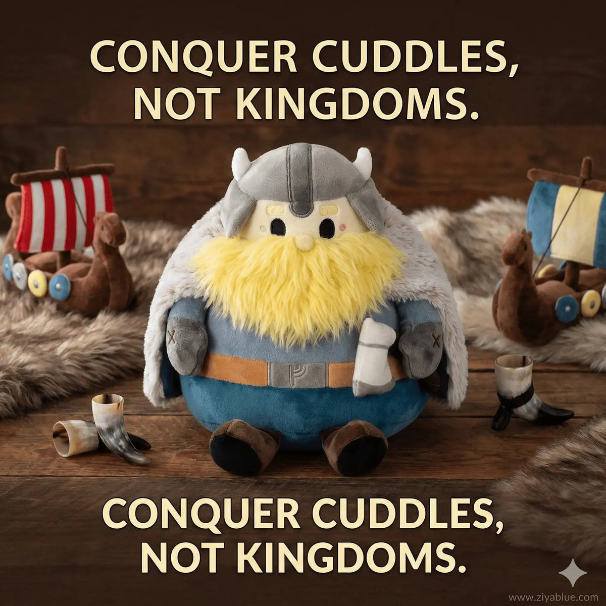 7-Inch Round Mini Squishable Viking Plush Squishables Ziya Blue