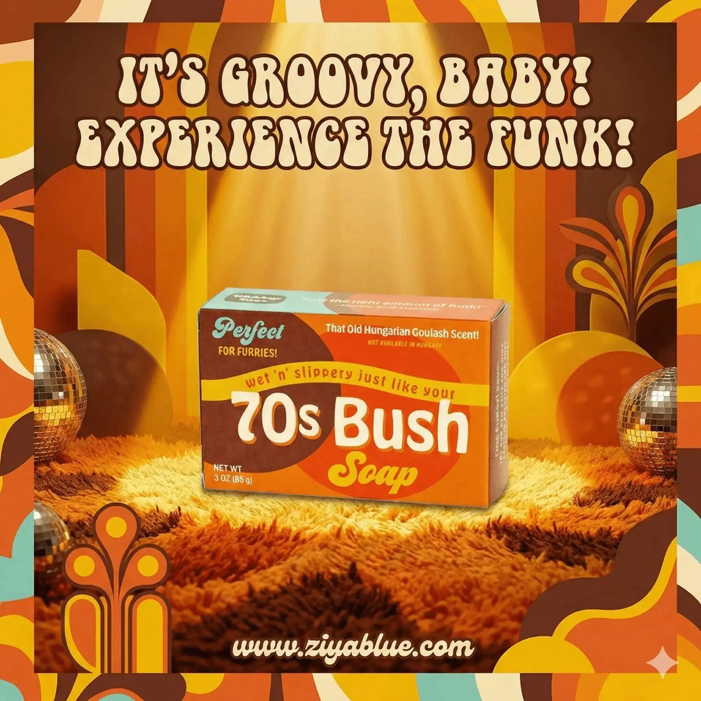 70s Bush Soap | Triple-Milled Retro Novelty Bar Whiskey River Ziya Blue