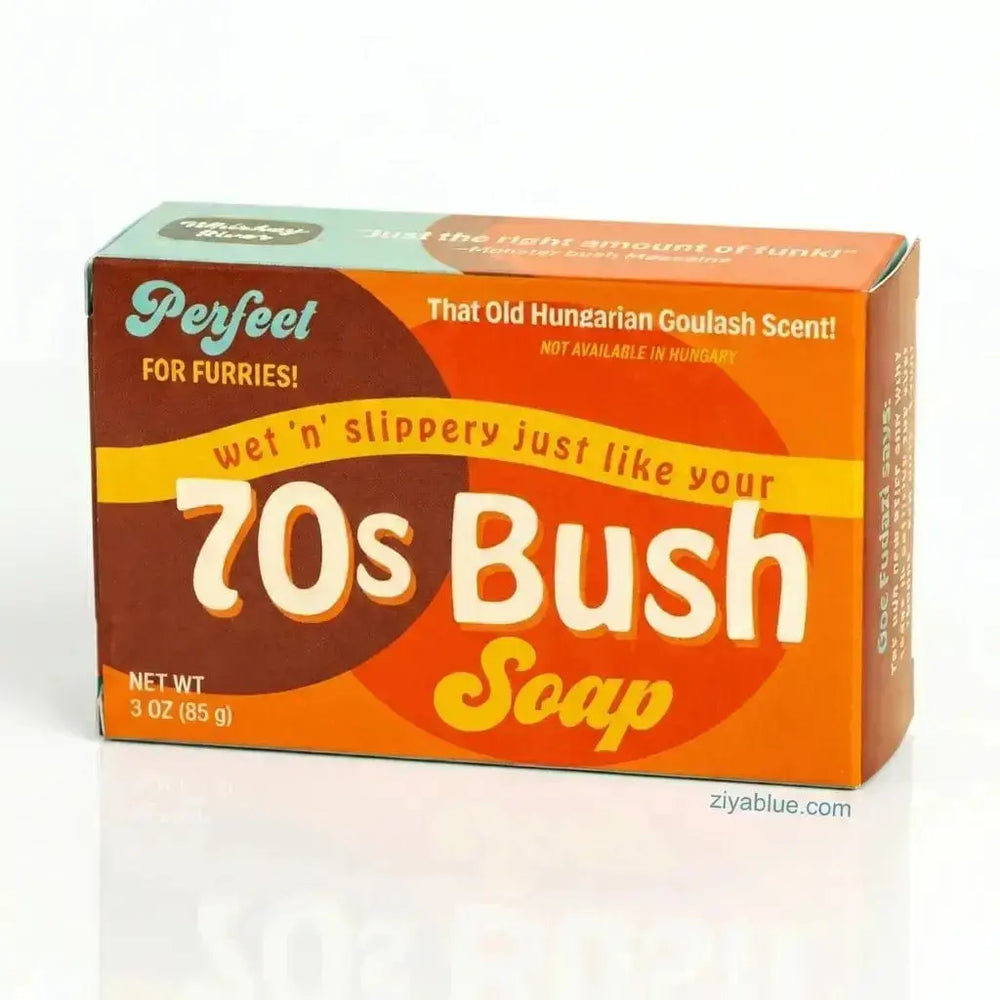 70s Bush Soap | Triple-Milled Retro Novelty Bar Whiskey River Ziya Blue