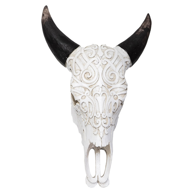 LED Carved Cow Skull Wall Decor | Western Gothic Lighting
