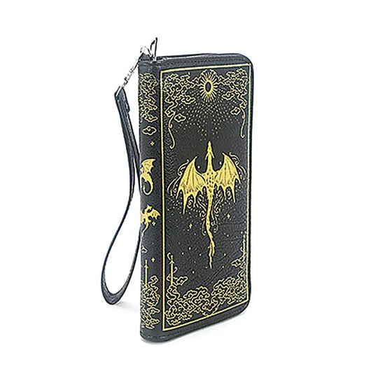 Title: Romantasy Dragon Book Wallet in Vinyl | Literary Accessories