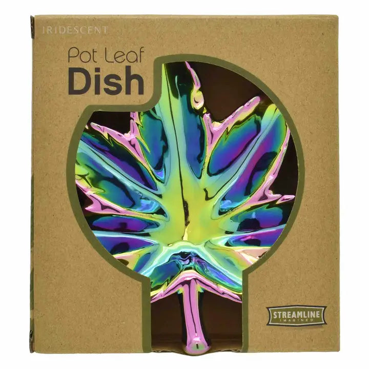 Iridescent Leaf Trinket Dish