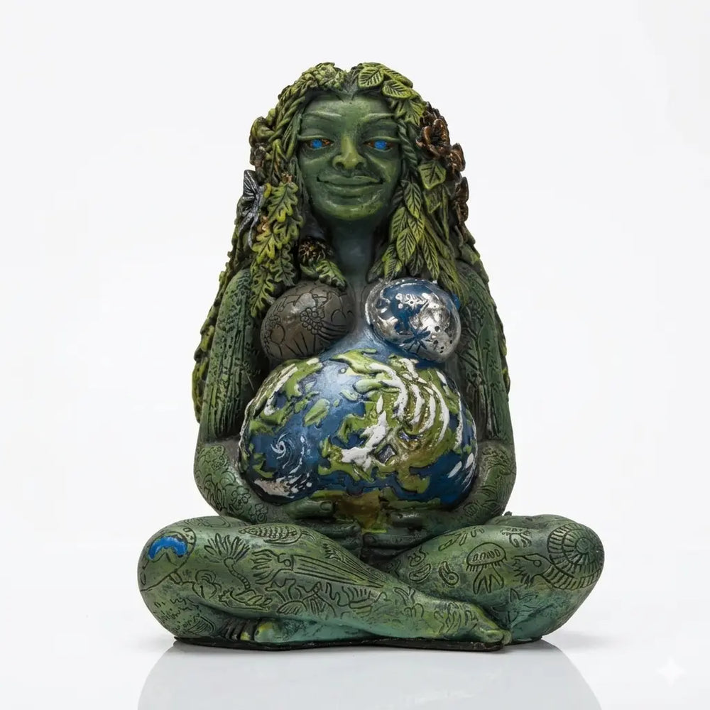 7" Millennial Gaia Statue – Oberon Zell Mother Earth Goddess  Ziya Blue