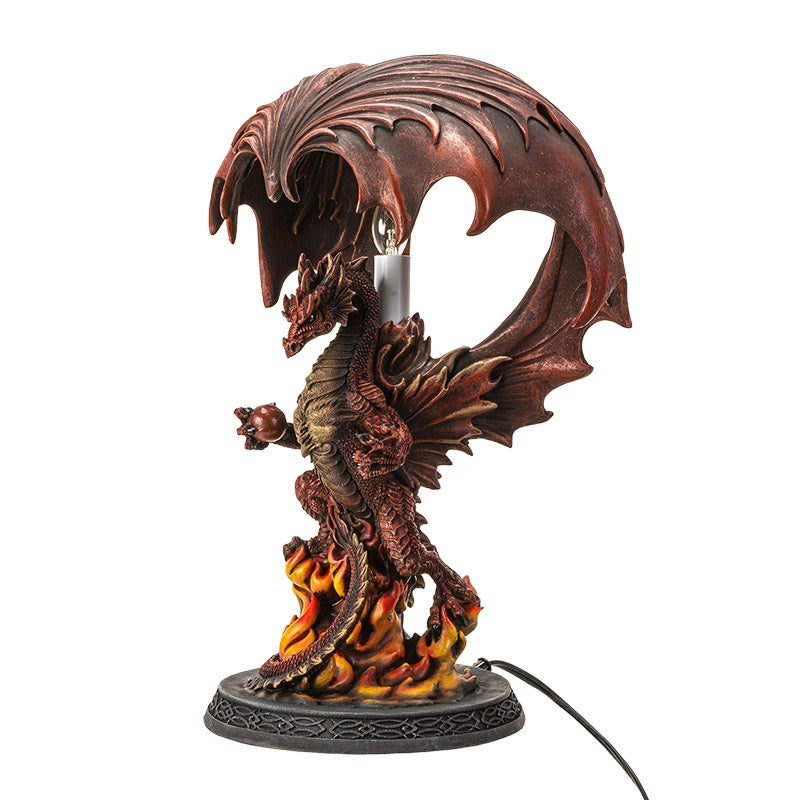 Fire Gothic Dragon Table Lamp | Fantasy Decor