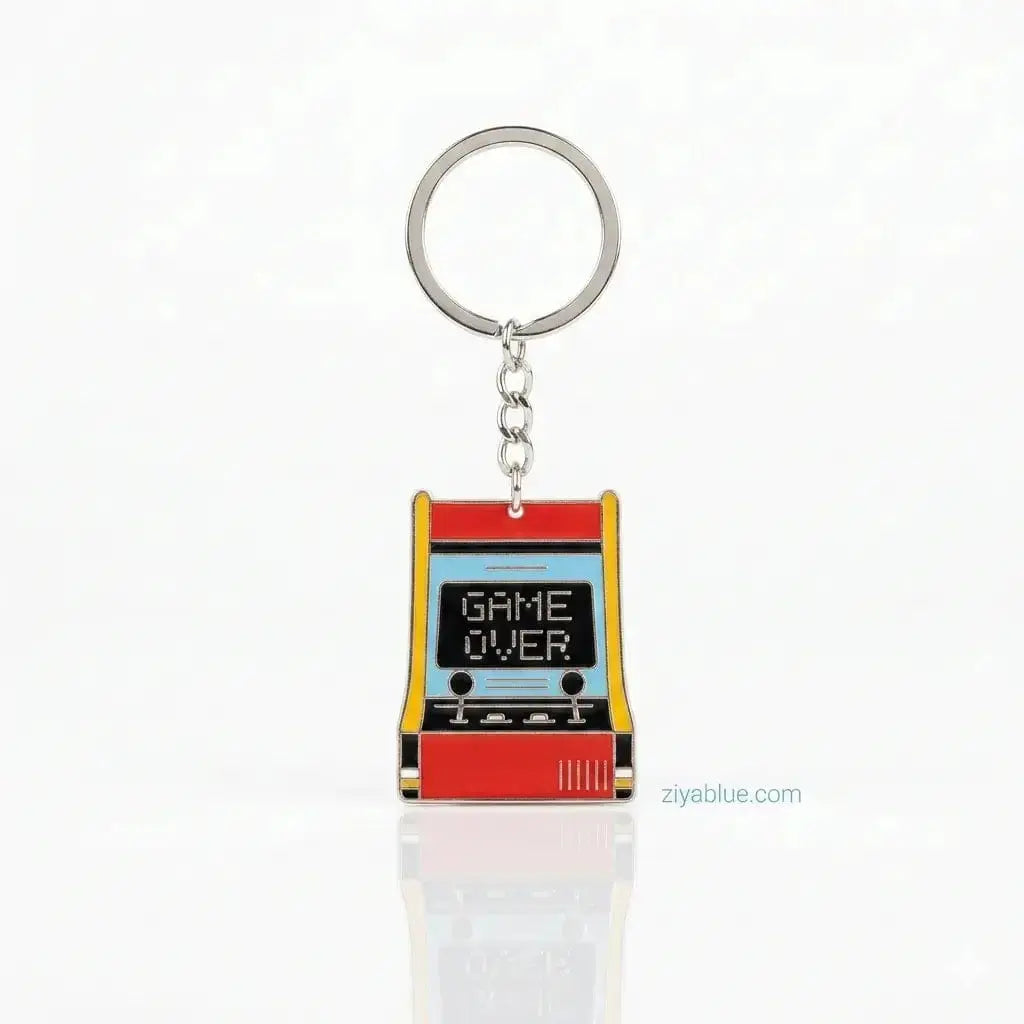 80s Keychain | Retro Enamel Synth-Pop Accessories Something Different Ziya Blue