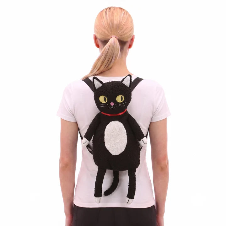 Furry Black Cat Backpack: Carry Your Own Personal Familiar