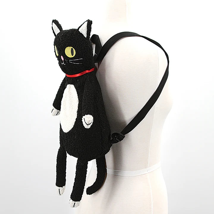 Furry Black Cat Backpack: Carry Your Own Personal Familiar