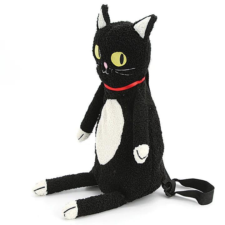 Furry Black Cat Backpack: Carry Your Own Personal Familiar