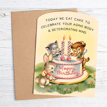 Today We Eat Cake - Funny Birthday Card