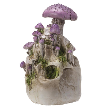 Skull with Purple Mushrooms (Small): Where Gothic Mystique Meets Enchanted Forest Magic