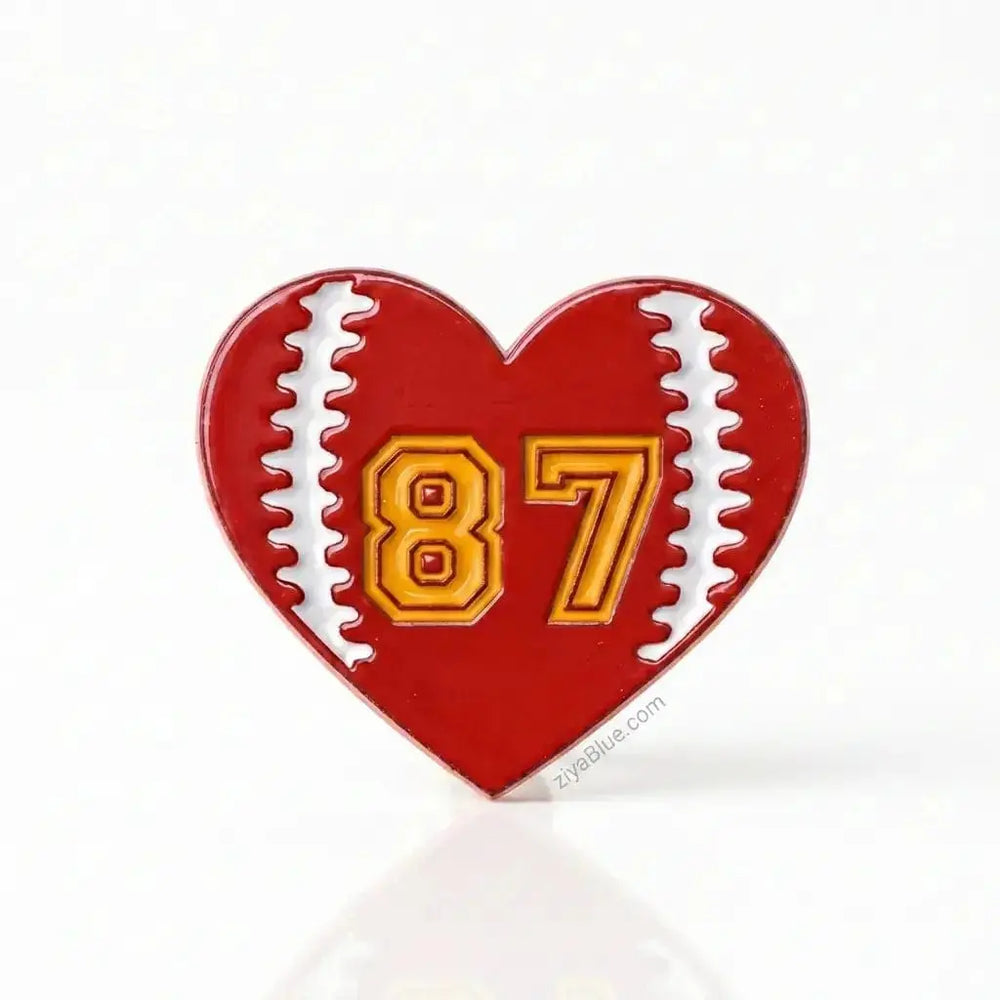 87 Heart Enamel Pin Ziya Blue Ziya Blue