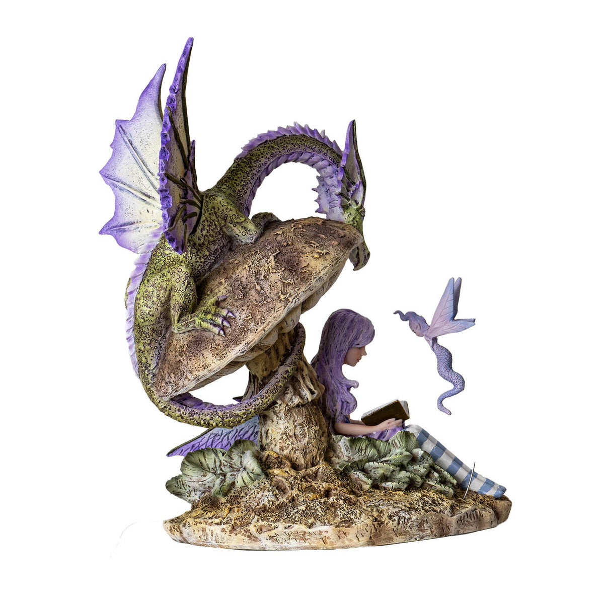 Story Teller Fairy and Dragon Figurine by Amy Brown: Where Ancient Lore Meets Whimsical Magic
