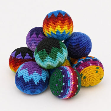 Knit Footbag Hacky Sack: Classic Casual Fun, Skill, and Colorful Play
