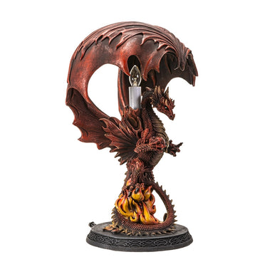 Fire Gothic Dragon Table Lamp | Fantasy Decor