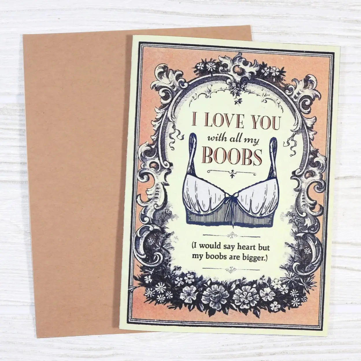 Funny I Love You with All My Boobs Anniversary Card