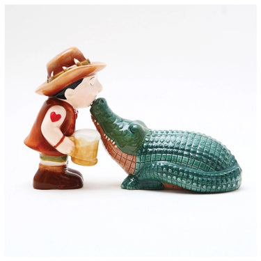 Croc Hunter Salt and Pepper Shaker Set: Spice Up Your Kitchen with a Wild Dose of Adventure