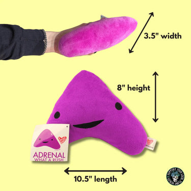 Adrenal Gland Plush: Funny Organ Toy I Heart Guts Ziya Blue