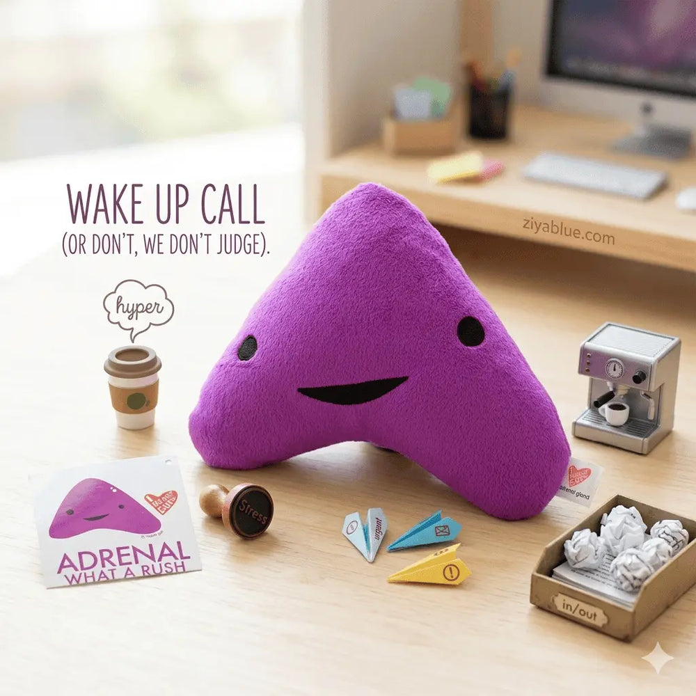 Adrenal Gland Plush: Funny Organ Toy I Heart Guts Ziya Blue