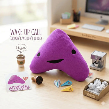 Adrenal Gland Plush: Funny Organ Toy I Heart Guts Ziya Blue