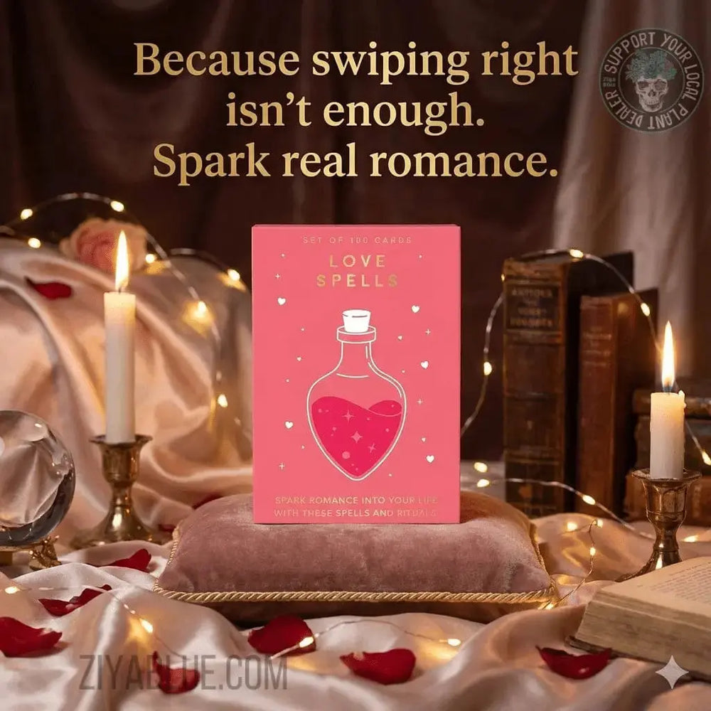 Adult Love Spells Cards: The Gift Republic 100-Card Ritual Set Gift Republic Ziya Blue