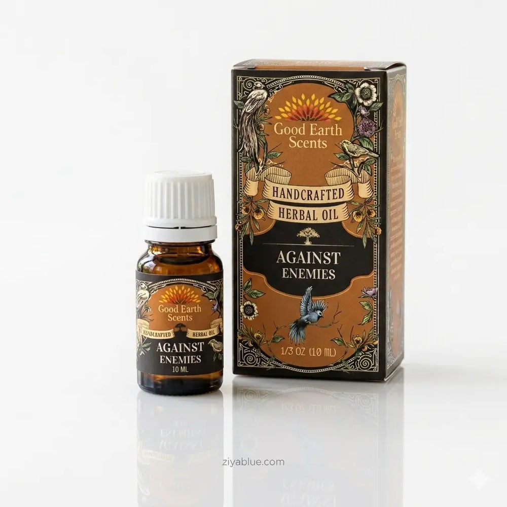Against Enemies Herbal Oil: Your Personal Bodyguard Designs by Deekay Inc. Ziya Blue