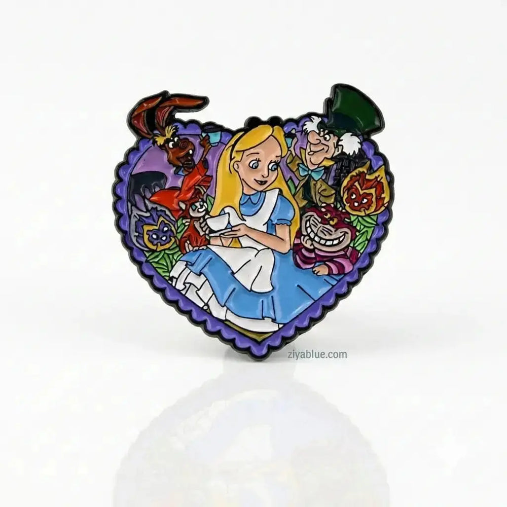 Alice Heart Enamel Pin: A Whimsical Wonderland Tribute ✨❤️ Ziya Blue Ziya Blue