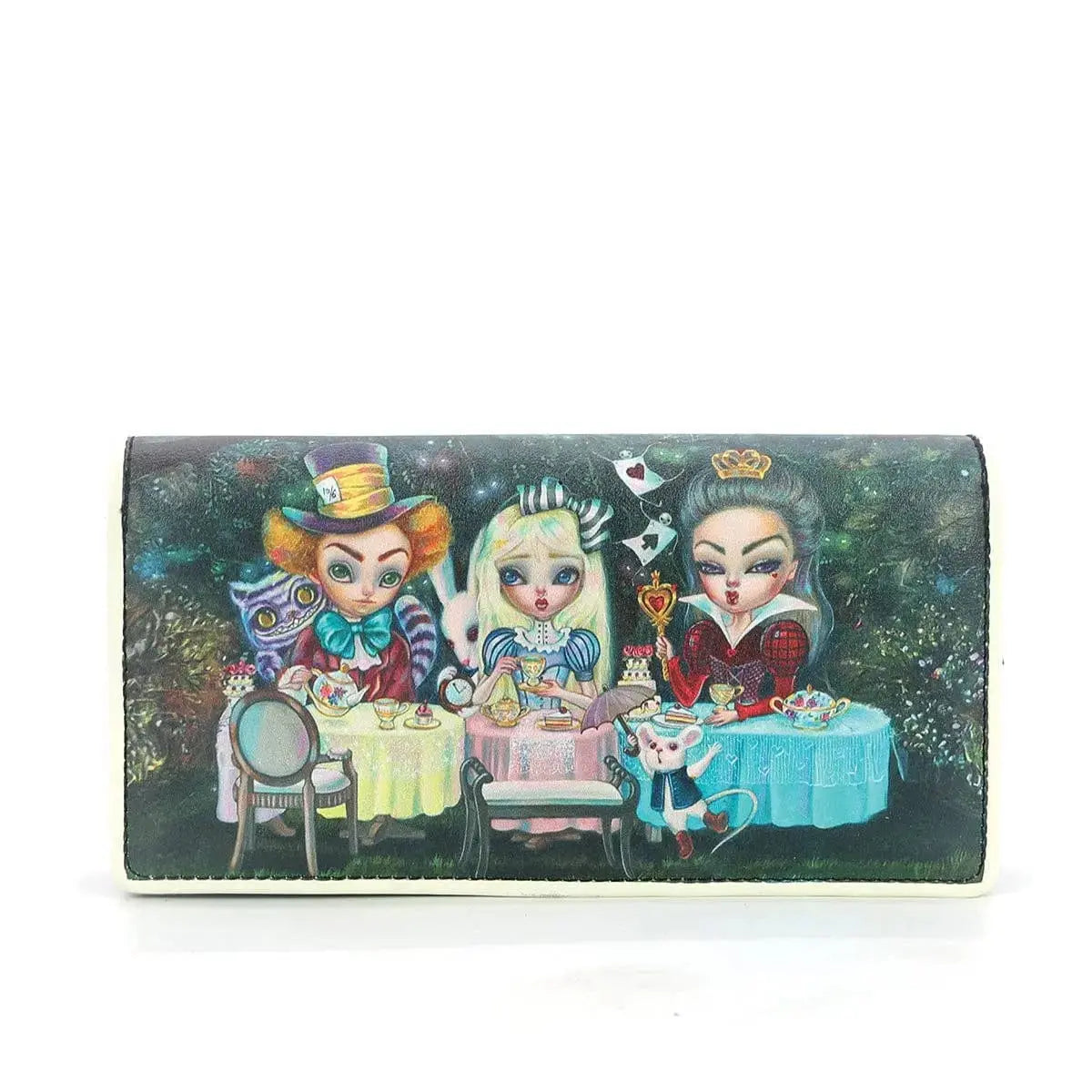 Alice In Wonderland Wallet | Vinyl Book Clutch Purse COMECO INC Ziya Blue