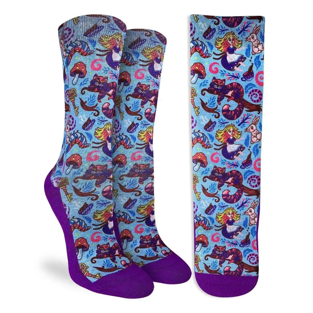 Alice in Wonderland Socks: Whimsical Style Good Luck Sock Ziya Blue