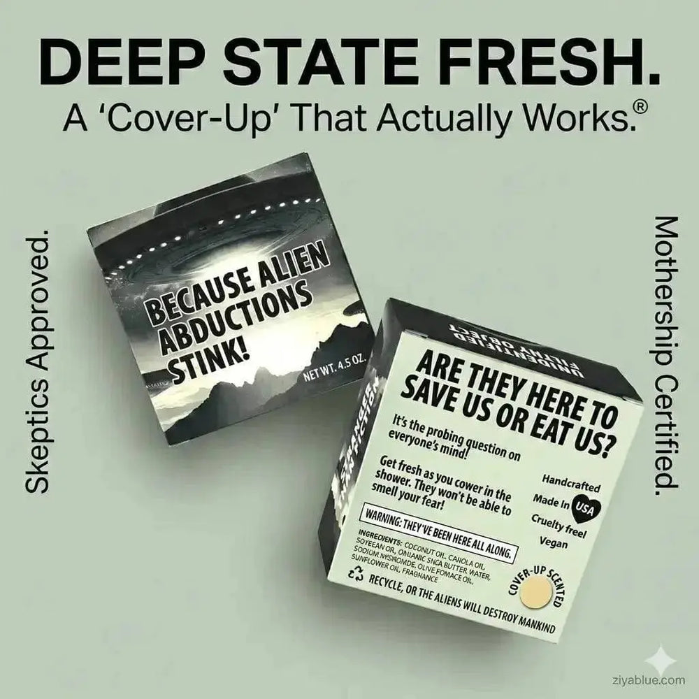 Alien Invasion Soap: UFO Abduction Gag Gift Totally Cheesy Ziya Blue