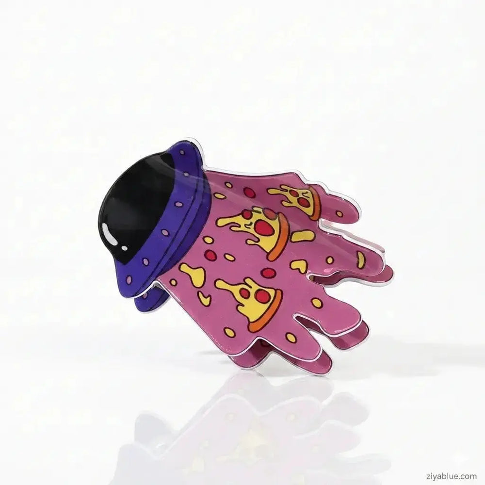 Alien UFO Hair Claw | Quirky Pizza Lover Space Accessory Ziya Blue Ziya Blue